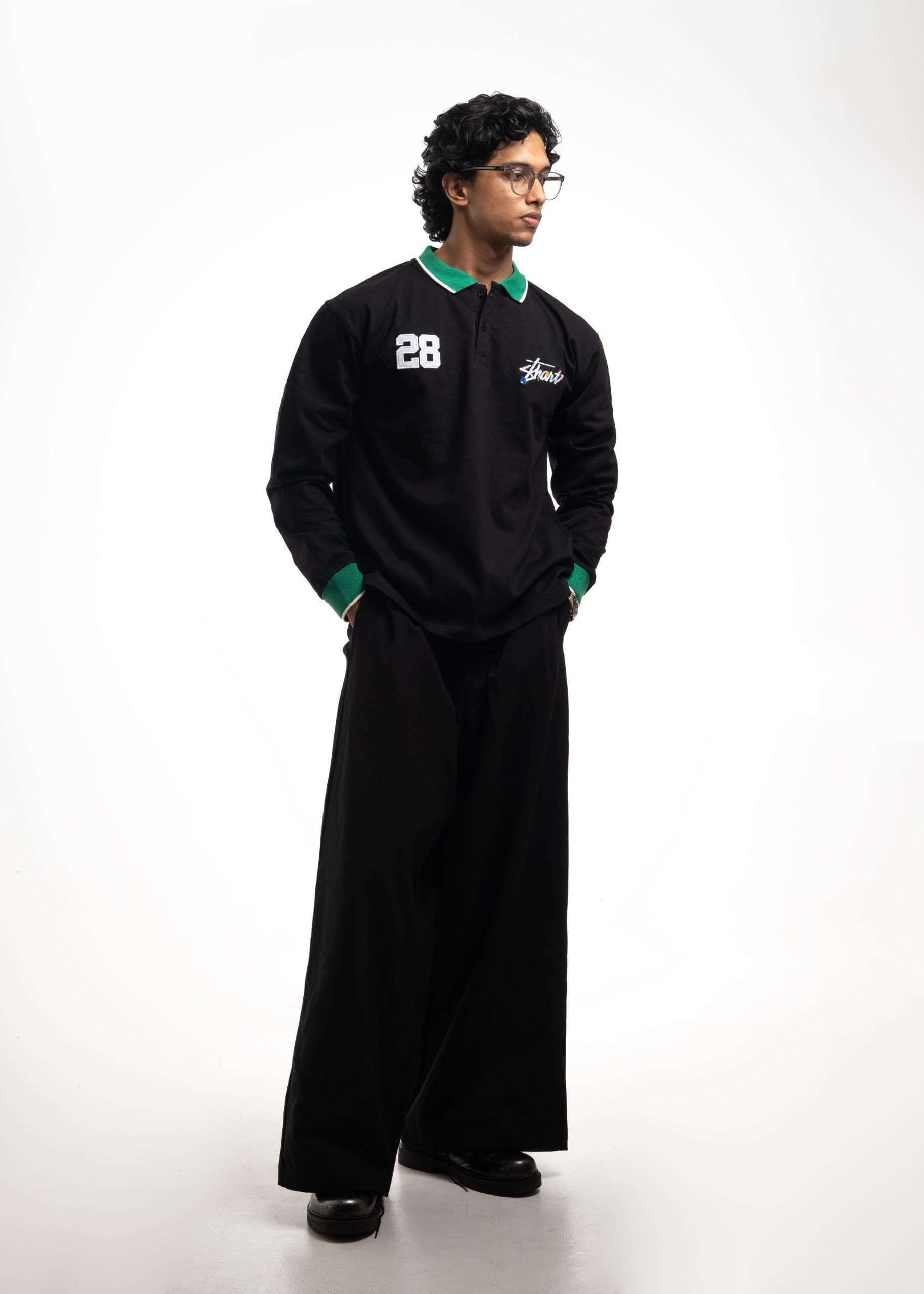 Black Rugby Polo