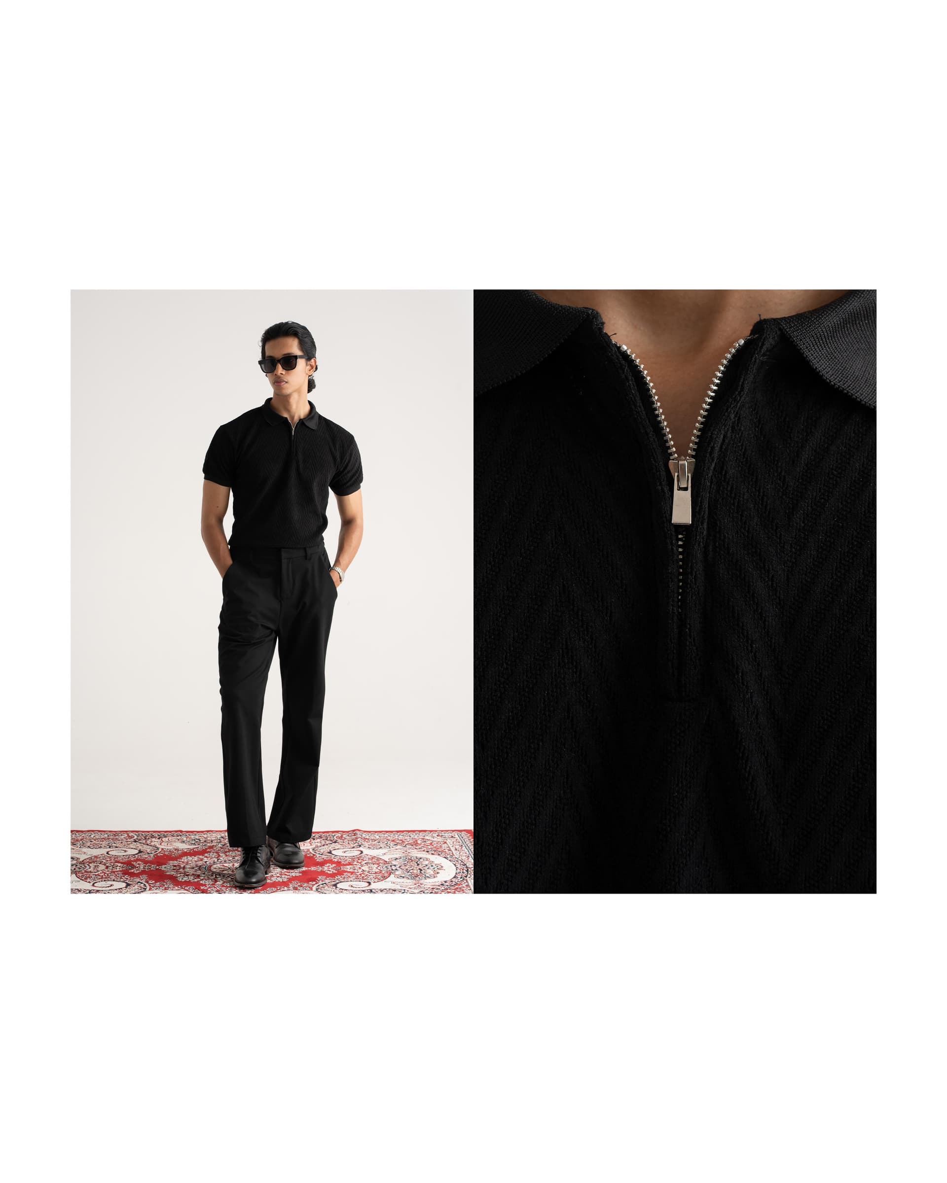 Black Chevron Polo