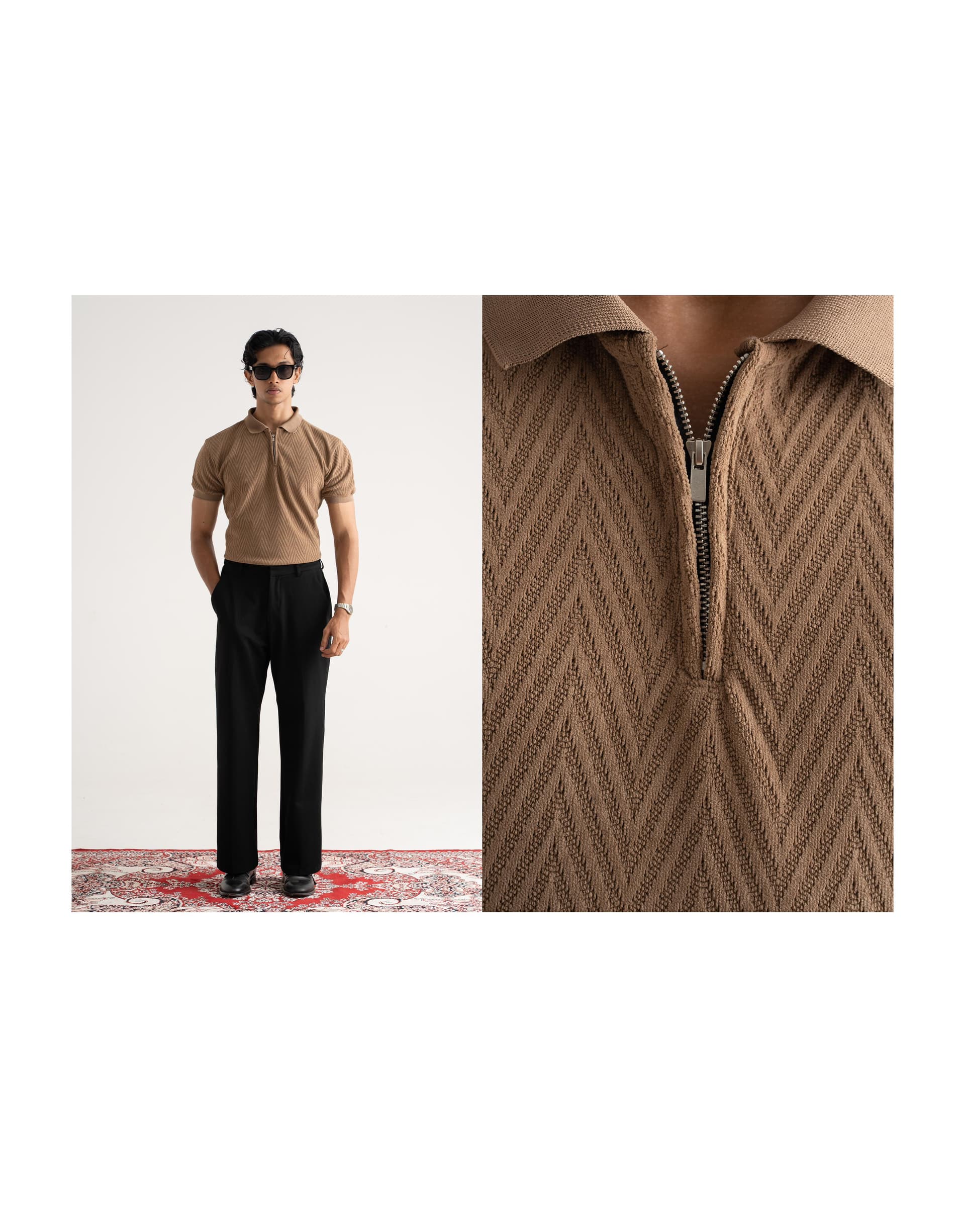 Camel Chevron Polo